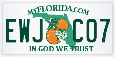 FL license plate EWJC07