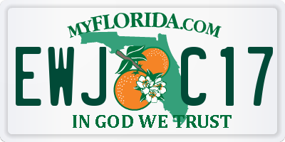 FL license plate EWJC17