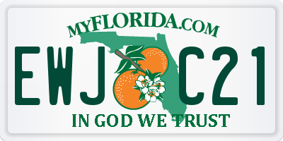 FL license plate EWJC21