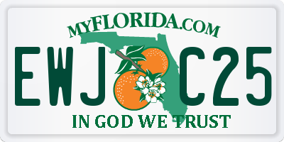 FL license plate EWJC25