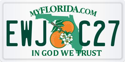 FL license plate EWJC27