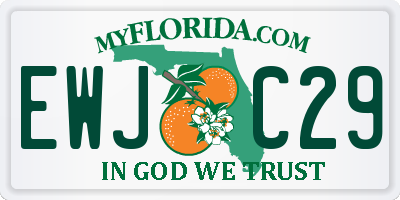 FL license plate EWJC29