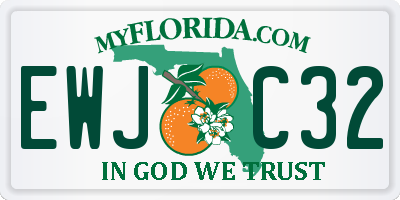 FL license plate EWJC32