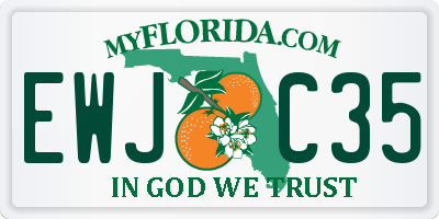 FL license plate EWJC35