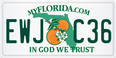 FL license plate EWJC36