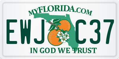FL license plate EWJC37