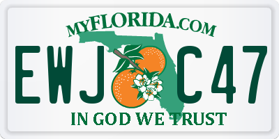 FL license plate EWJC47