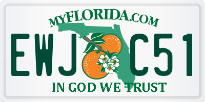 FL license plate EWJC51