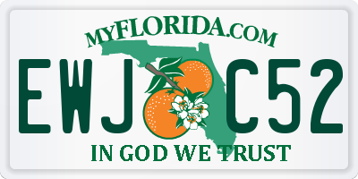FL license plate EWJC52