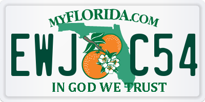 FL license plate EWJC54