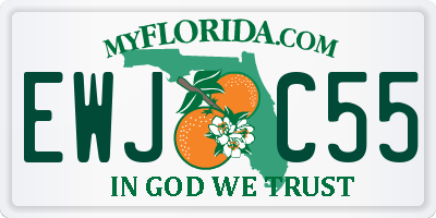 FL license plate EWJC55