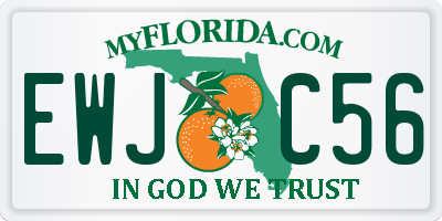FL license plate EWJC56