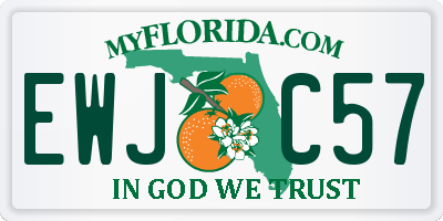 FL license plate EWJC57