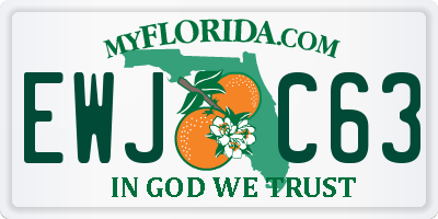FL license plate EWJC63