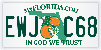 FL license plate EWJC68