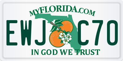 FL license plate EWJC70