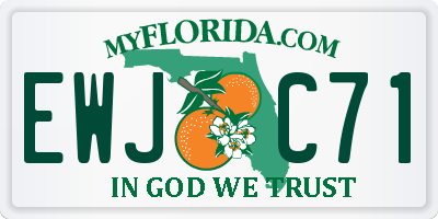 FL license plate EWJC71