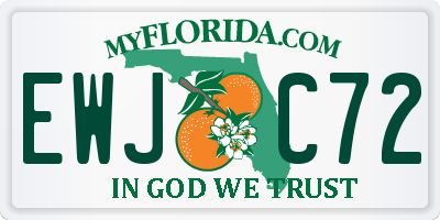 FL license plate EWJC72