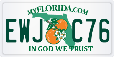 FL license plate EWJC76