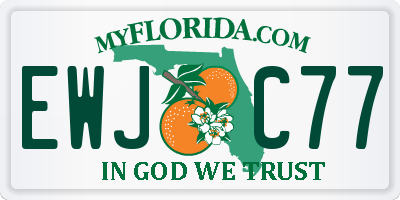 FL license plate EWJC77