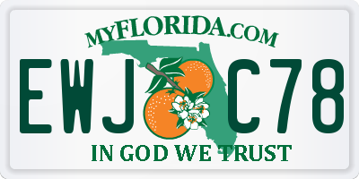 FL license plate EWJC78