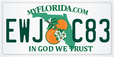 FL license plate EWJC83