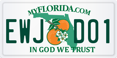 FL license plate EWJD01