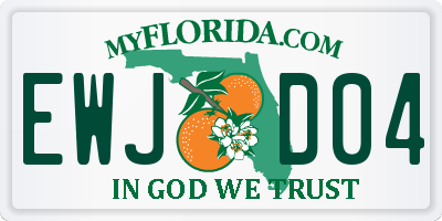 FL license plate EWJD04