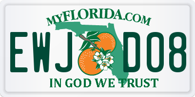 FL license plate EWJD08