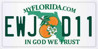 FL license plate EWJD11
