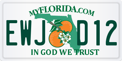 FL license plate EWJD12