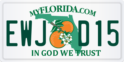 FL license plate EWJD15