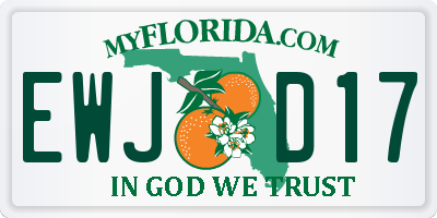 FL license plate EWJD17
