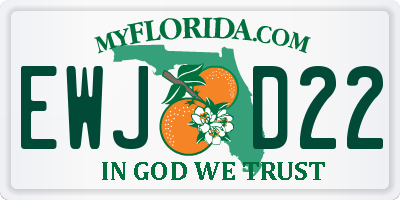 FL license plate EWJD22