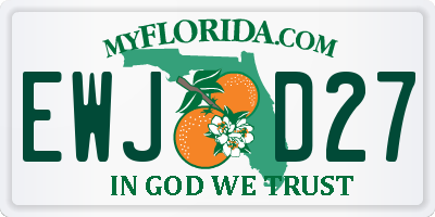 FL license plate EWJD27