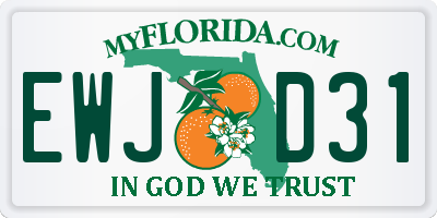FL license plate EWJD31