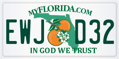 FL license plate EWJD32