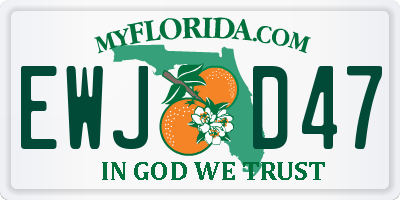 FL license plate EWJD47