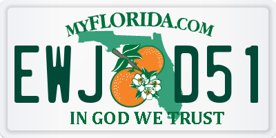 FL license plate EWJD51