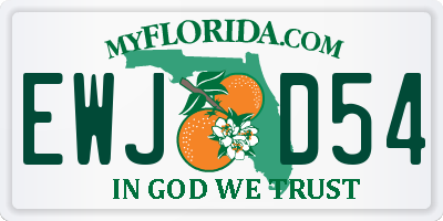 FL license plate EWJD54