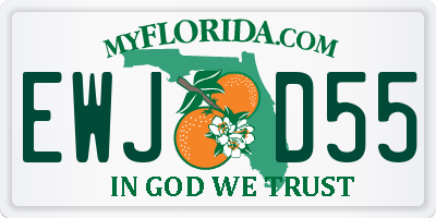 FL license plate EWJD55