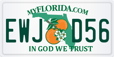 FL license plate EWJD56