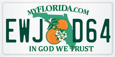 FL license plate EWJD64