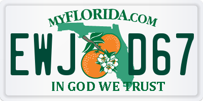 FL license plate EWJD67