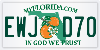 FL license plate EWJD70