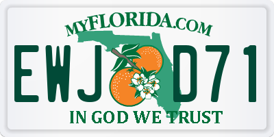 FL license plate EWJD71
