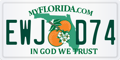 FL license plate EWJD74