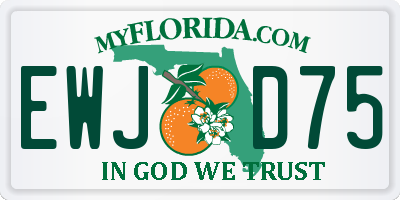 FL license plate EWJD75