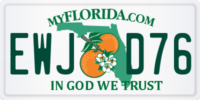 FL license plate EWJD76