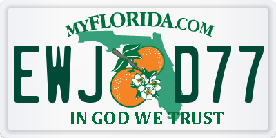 FL license plate EWJD77